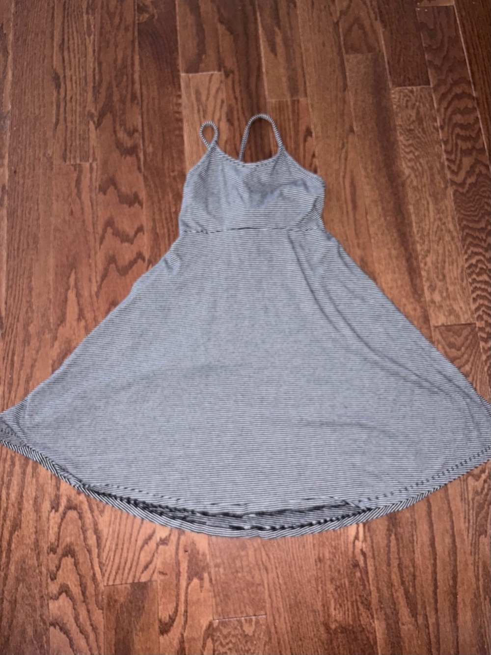 Girls Old Navy Black and White Striped Dress Sz 8